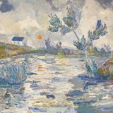 Paysage du XXEME siècle signé