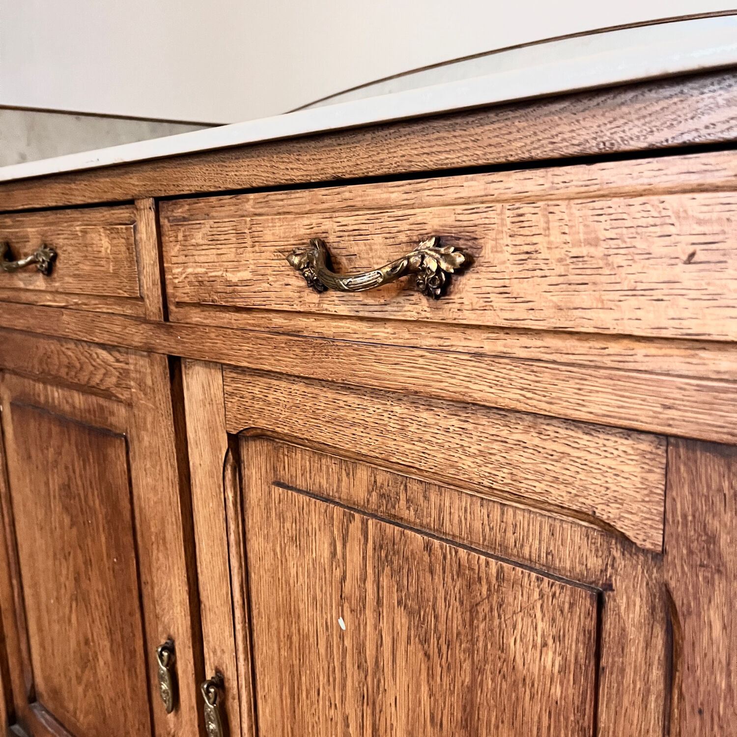 Dresser raw oak and marble
