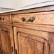 Commode de toilette chêne brut et marbre