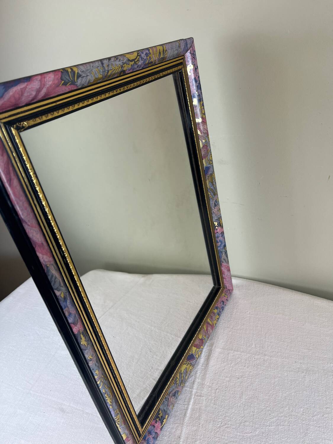 Vintage floral mirror