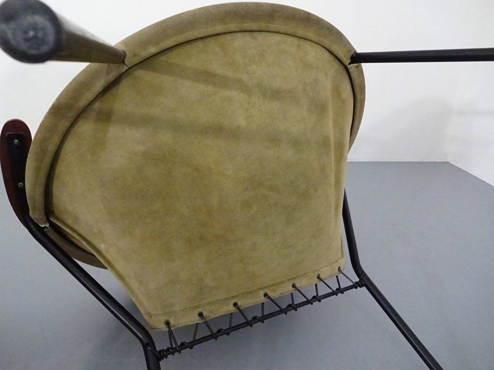 Danish Sueded Balloon Chairs by Hans Olsen for Lea Furniture, 1950s, Set of 4