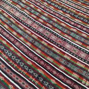 Vintage kilim rug woven and embroidered by hand
