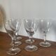 6 crystal engraved white wine glasses with stems