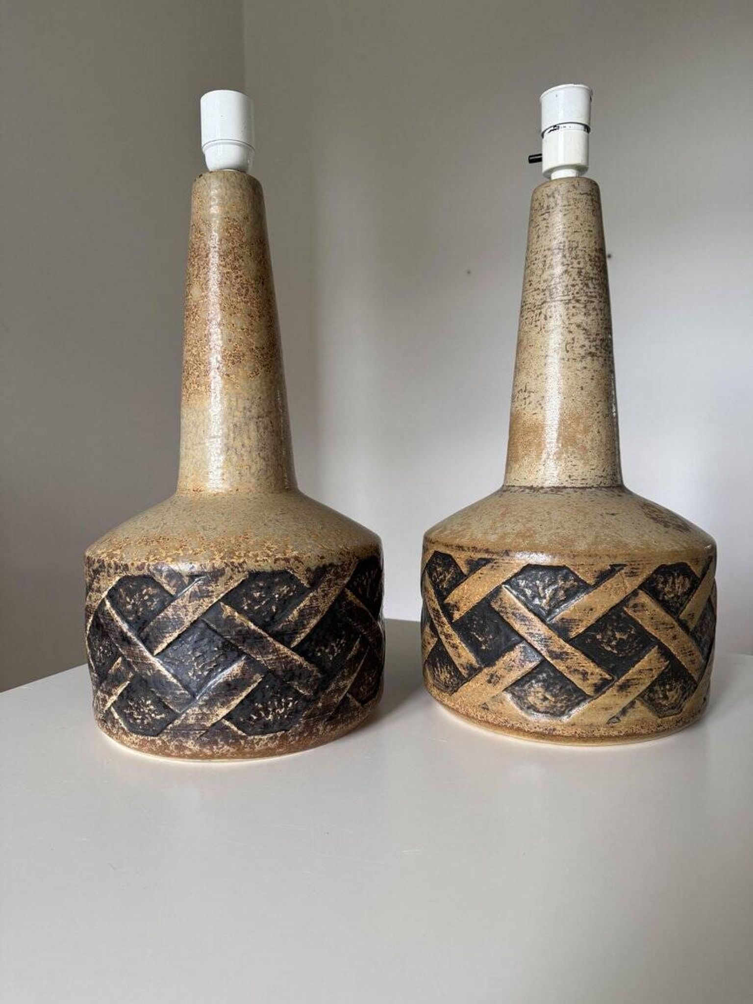 Paire de lampes de table, Søholm Stentøj, Danemark, années 1960, ensemble de 2