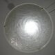 French Art Deco glass bowl pendant chandelier with floral pattern, 1950