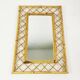 Mid Century Bamboo and Rattan Wall Mirror, Italy, 1960s