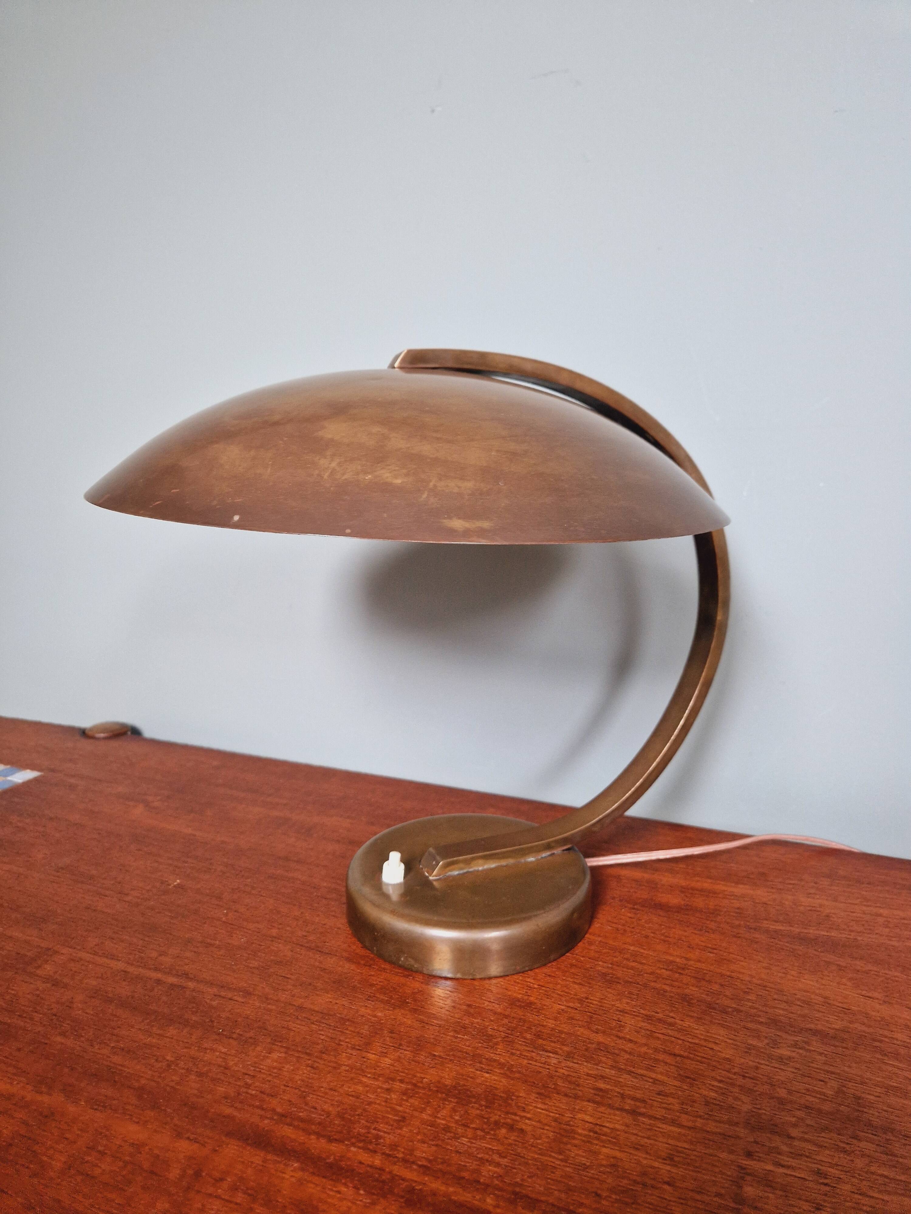Bauhaus brass desk lamp, Egon Hillebrand