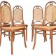Suite de 6 chaises de style Thonet modèle numéro 17 "Long John"