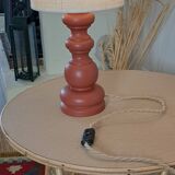 Vintage terracotta wooden lamp