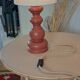 Vintage terracotta wooden lamp