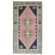 1970s Turkish Oushak Handmade Wool Cotton Pink Area Rug 114x212