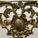Console murale en bronze et miroir, années 60. Lot de 2