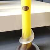 Floral design vase. Signed Verrerie d'Art de Toul. Unique piece, 27 cm