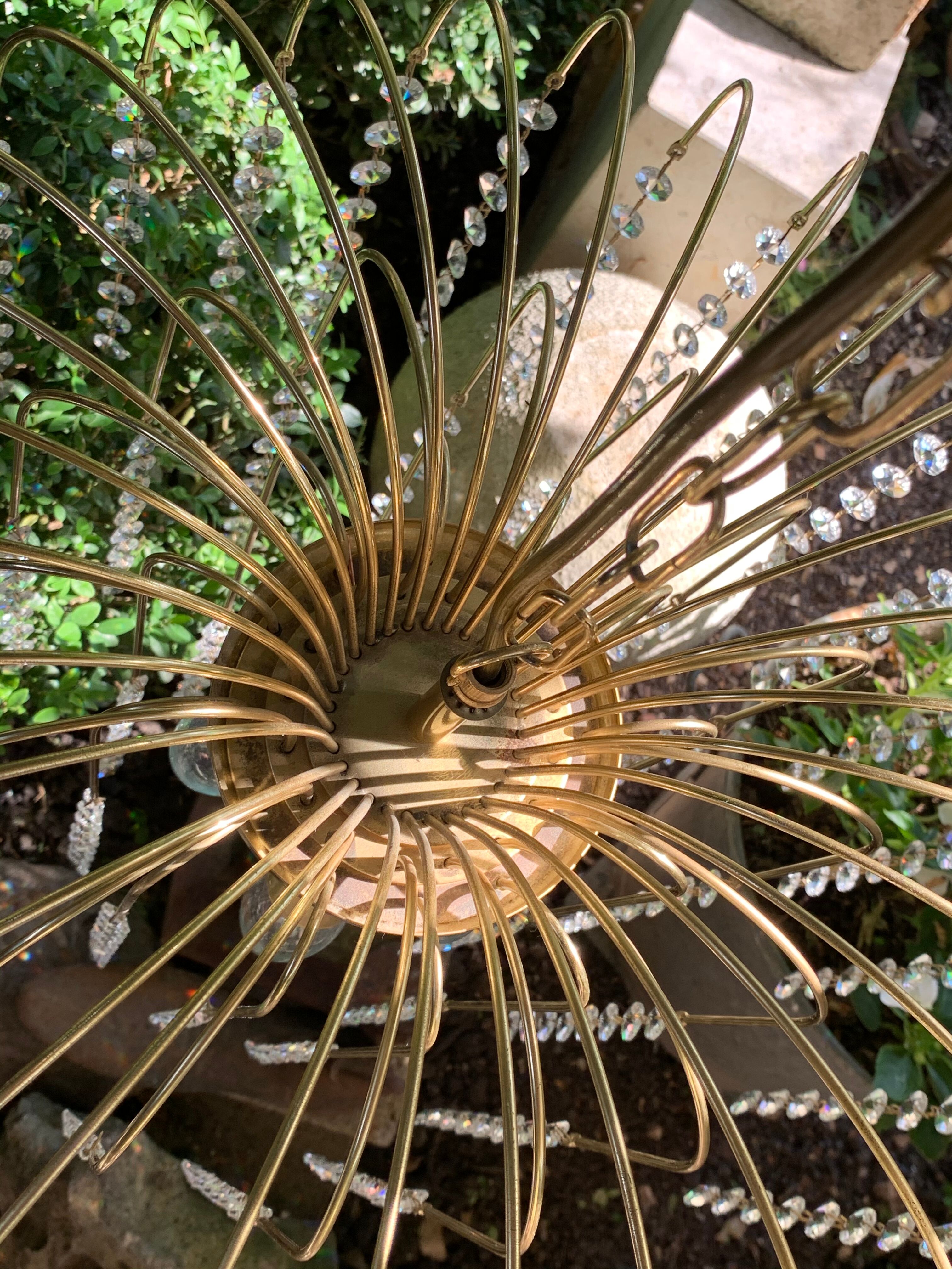 Crystal spider chandelier 1970