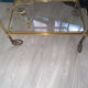 Vintage brass and glass serving trolley - Hollywood style