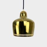 Golden Bell brass pendant light Alvar Aalto Louis Poulsen, Denmark 1950s