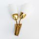 hollywood regency double wall lamp Kamenicky Senov, Czechoslovakia, 1970s