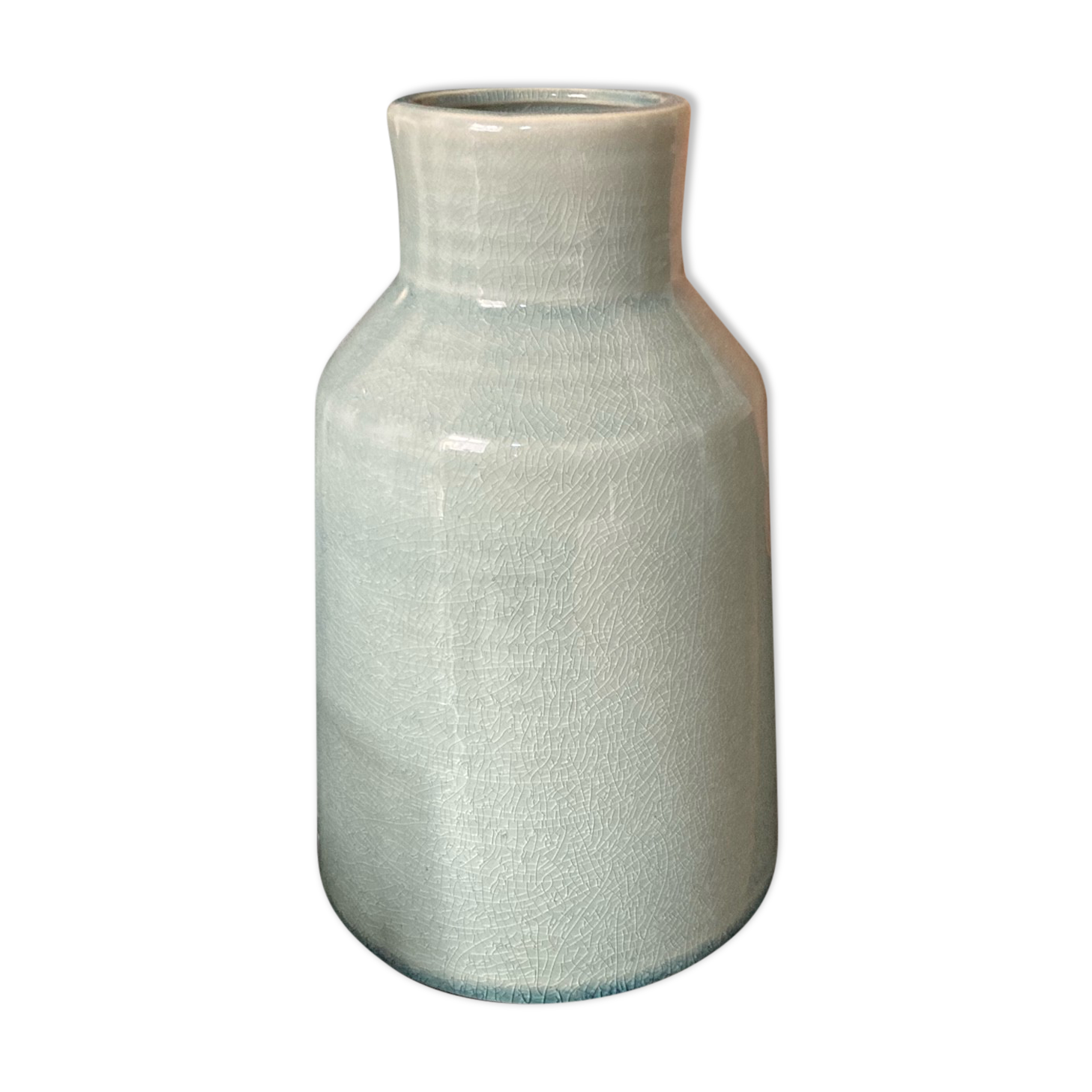 Retro ceramic blue vase