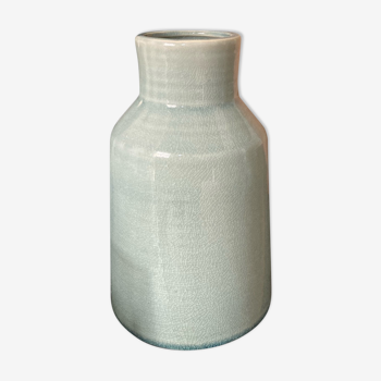 Vase rétro céramique bleu