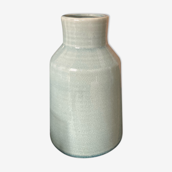 Retro ceramic blue vase