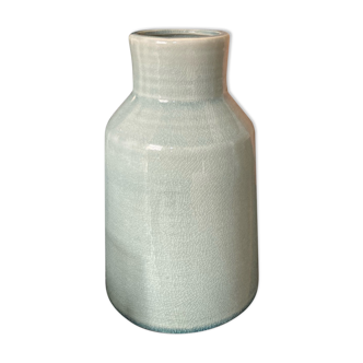 Vase rétro céramique bleu