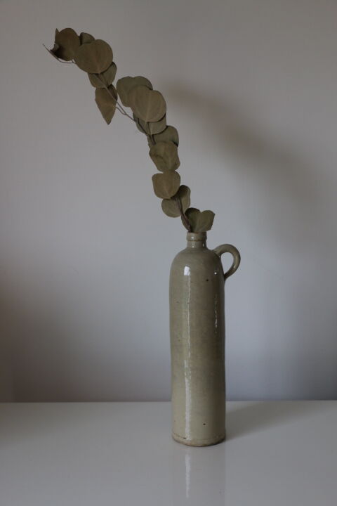 Bottle/soliflore in glazed stoneware