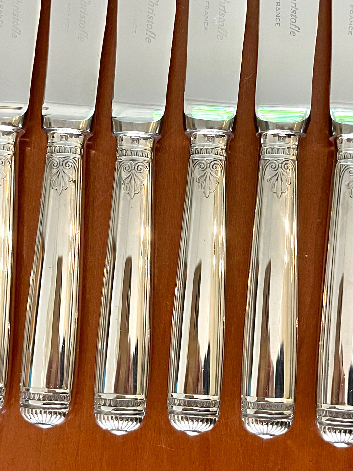 Christofle Malmaison, 12 cheese dessert knives 19.5 cm