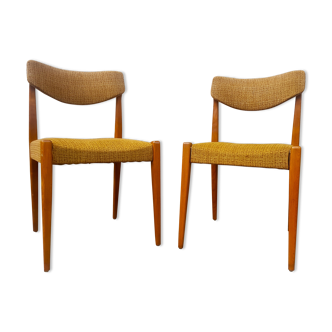 Pair of chairs mustard color, 60s/70s