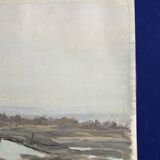 Georges lattès (1907-1989), gennevilliers station, watercolor and gouache