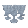 9 verres à apéritif en cristal de baccarat, vers 1900