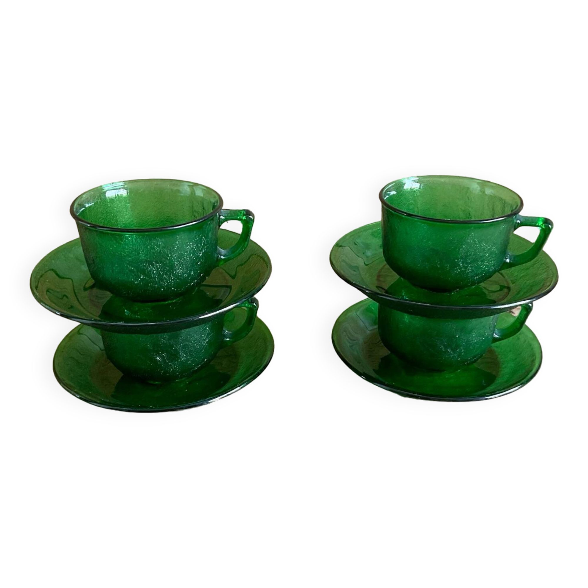 4 Arcoroc Sierra green cups