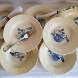 7 vintage deep plates in earthenware from Digoin Sarreguemines