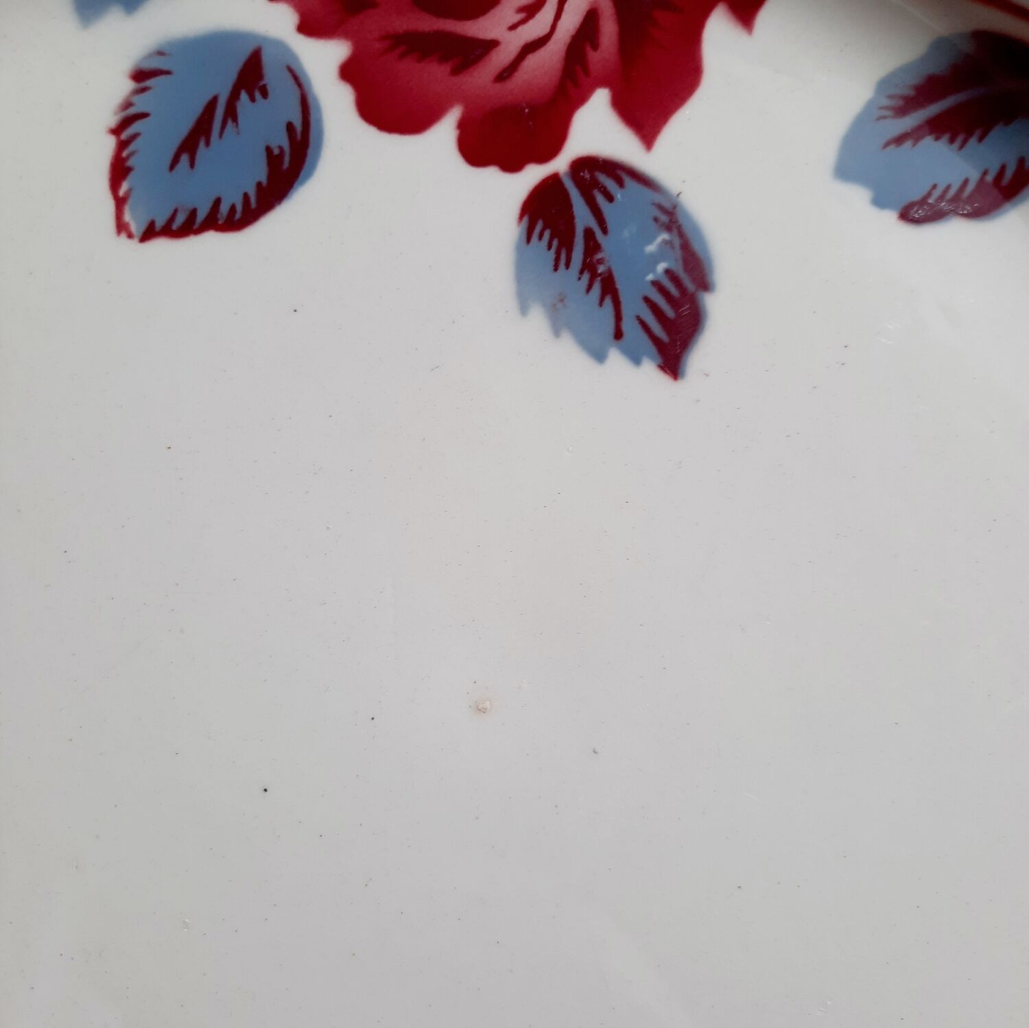 Old flat plates mismatched in earthenware