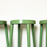 Set of 4 green Baumann stools