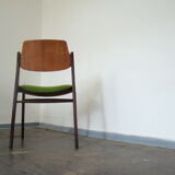 Two vintage teak dining chairs