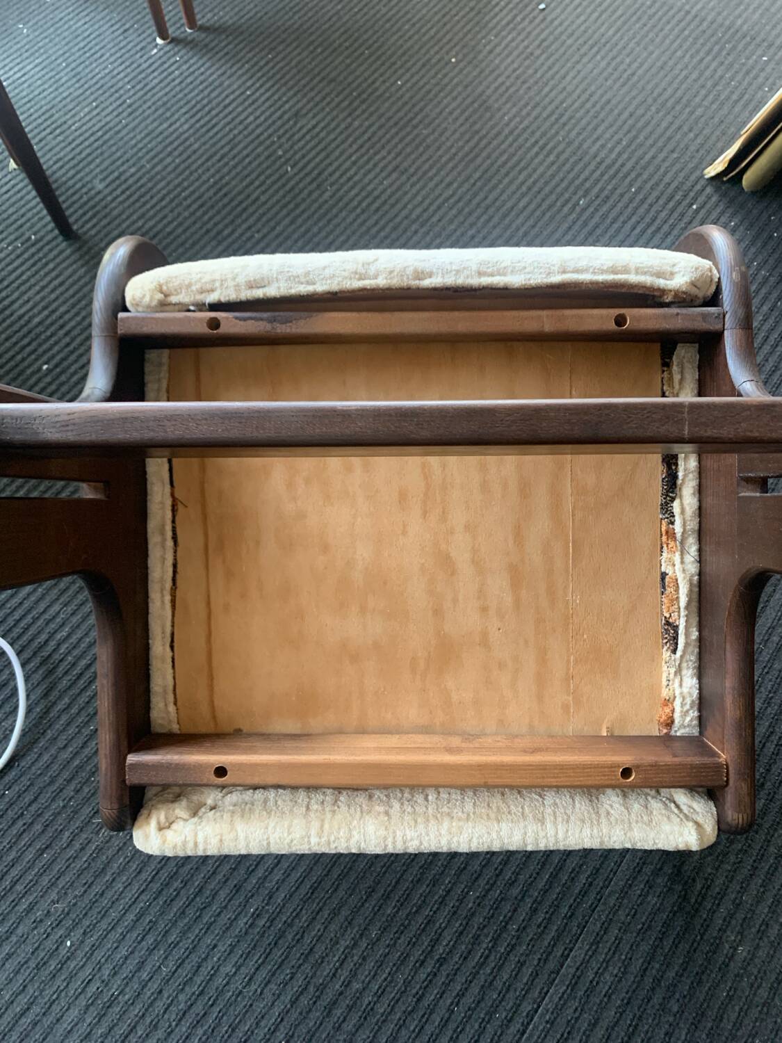 4 chaises de salle à manger biologiques des années 1960 en bois de wengé, époque spatiale hollandaise ou danoise