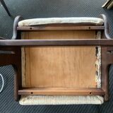 4 chaises de salle à manger biologiques des années 1960 en bois de wengé, époque spatiale hollandaise ou danoise