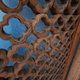 Antique Chinese Four-Panel Carved Wooden Screen