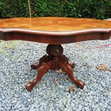 Coffee table with marquetry top
