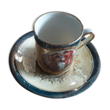 Cup and under cup porcelain scenes galantes