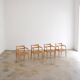 Ensemble de 4 fauteuils "Mod. 67" en chêne par Niels Moller