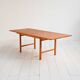 Scandinavian extendable teak and oak dining table 1960s