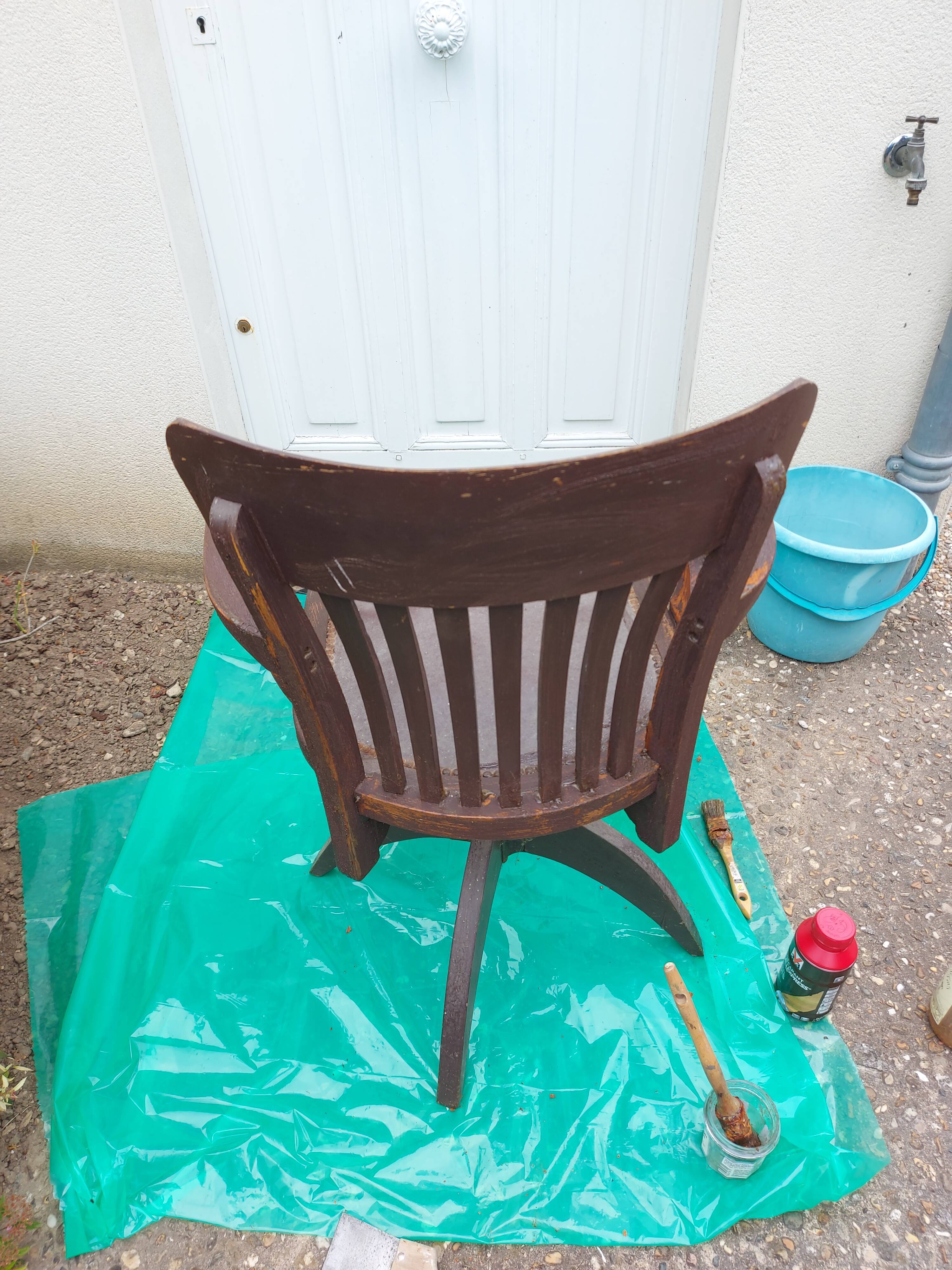 American armchair solid oak and swivel and tilting leather early twentieth fully restored