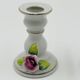 Lot of 2 Vintage Porcelain Candle Holders with Roses
