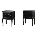 20th Century pair of French Louis XV Style Nightstands in Carved Wood