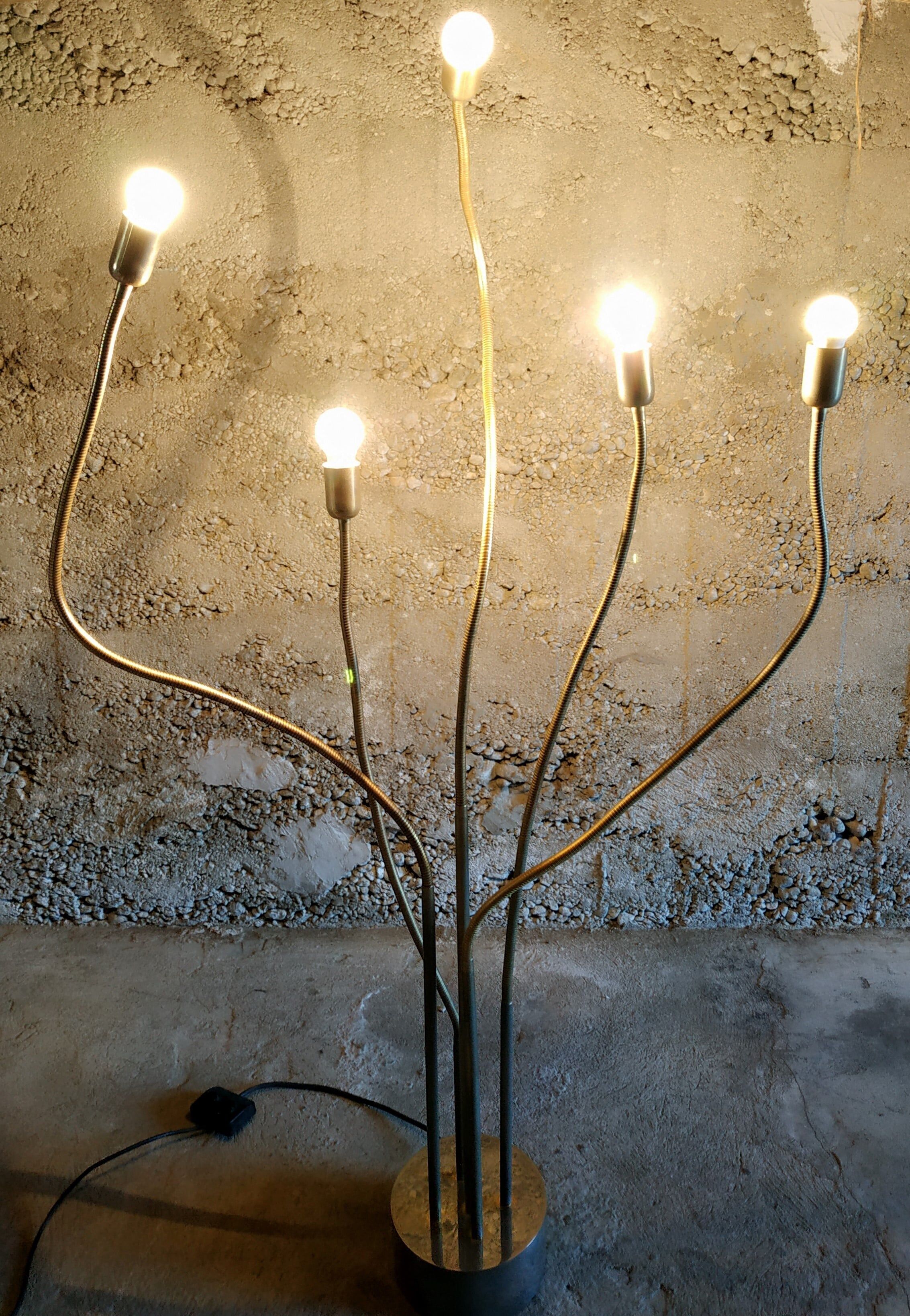 Flexible vintage metal floor lamp1970