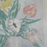 Painting watercolor still life with flowers Matisse, Dufy early twentieth century
