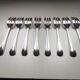 Old Christofle Model Boreal Art Deco by Luc Lanel 8 forks with desserts