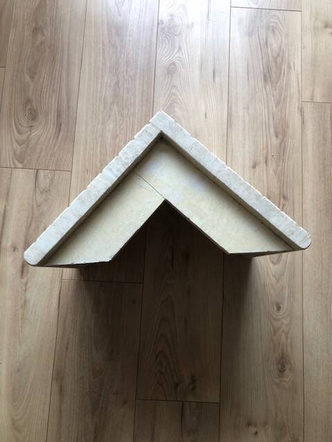 Travertine coffee table