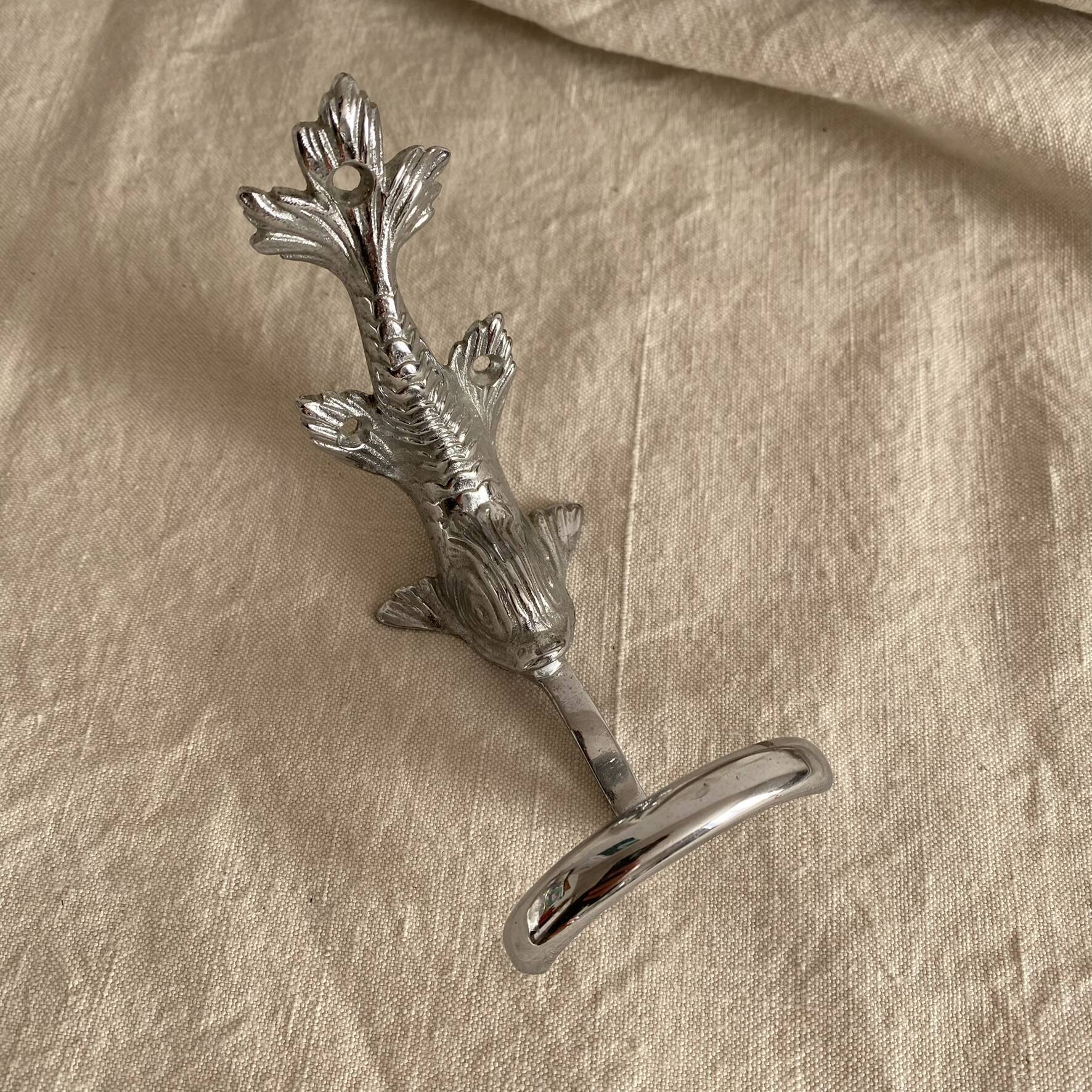Silver fish wall hook